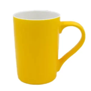 Yellow / White Ceremic Mug