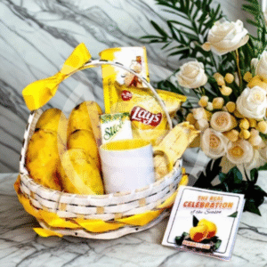Aam-e-Khaas Gift Basket with Mangoes, Custom Mug, Chocolates & Snacks