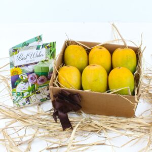 Premium Mango Gift Box with 6 Handpicked Mangoes and Greeting Card