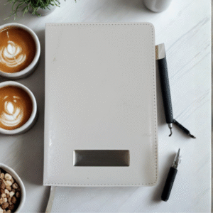 Corporate Signature Notebook with Silver Logo Plate