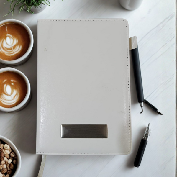 Corporate Signature Notebook with Silver Logo Plate