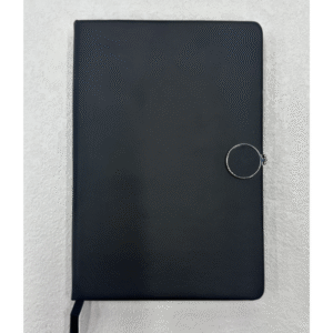 Round Buckle Executive Notebook with Metal Buckle Closure