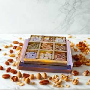 Divine Nuts Box with Almonds, Pistachios, Cashews, Seeds, Peanuts – Premium Corporate Gift Box by Shop Carlo