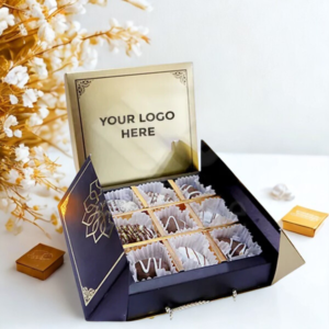 Imperial Choco Dates Collection – Chocolate-Coated Dates Filled with Nuts in Luxury Black & Gold Gift Box by Shop Carlo