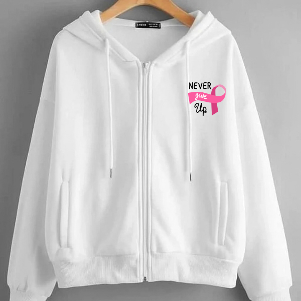 breast cancer awareness zipper hoodie pink ribbon zip up hoodie Pakistan corporate gifting