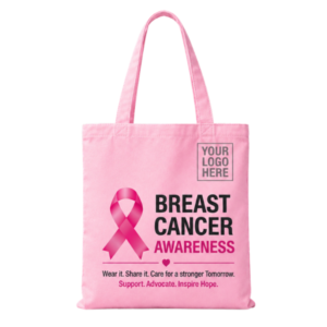 pinktober breast cancer awareness tote bag pink ribbon cotton bag corporate gifting Pakistan