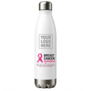 pinktober white metal flask bottle 560ml breast cancer awareness stainless steel bottle Pakistan